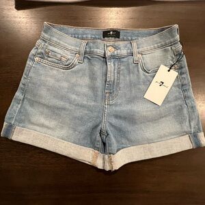 NWT 7 For All Man Kind, Mid Roll Shorts, 26